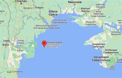 google maps snake island ukraine